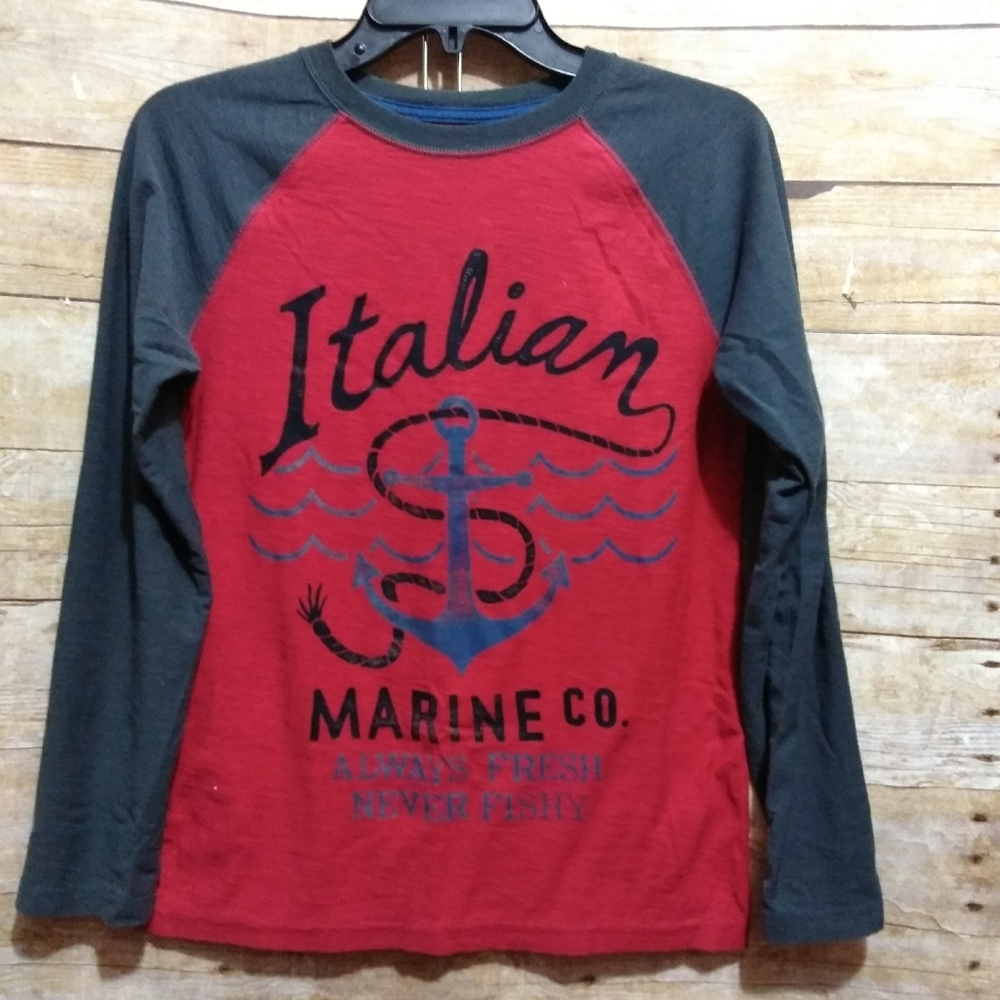 Cherokee long sleeve red and gray boys shi…
